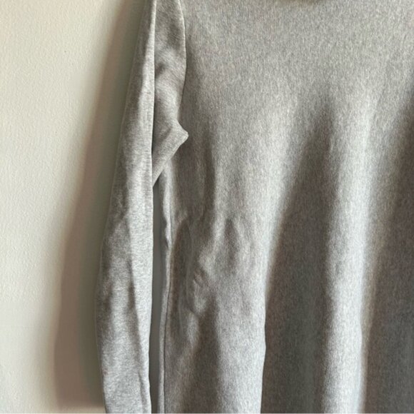 COS Sz S Grey Cotton High Collar Relaxed Long Sleeves Light Sweater - Picture 4 of 9